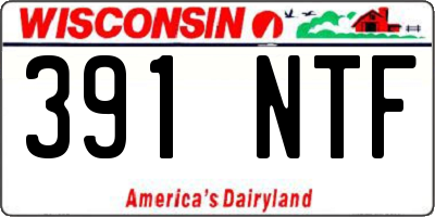 WI license plate 391NTF
