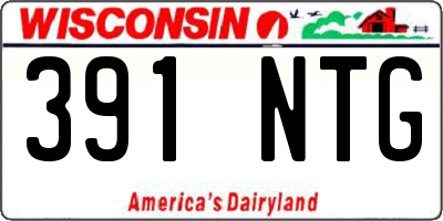 WI license plate 391NTG