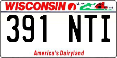 WI license plate 391NTI