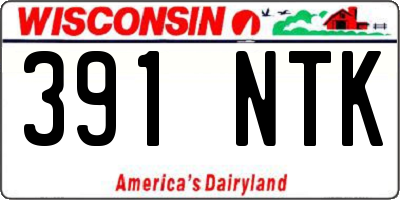 WI license plate 391NTK