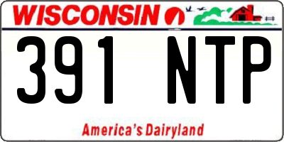WI license plate 391NTP