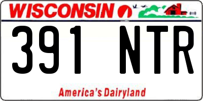 WI license plate 391NTR