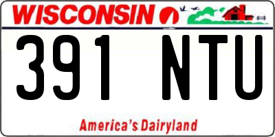 WI license plate 391NTU