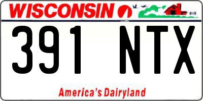 WI license plate 391NTX