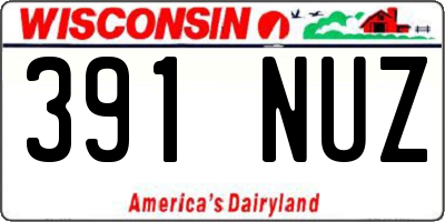 WI license plate 391NUZ