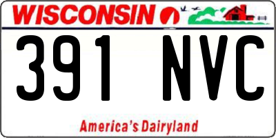 WI license plate 391NVC