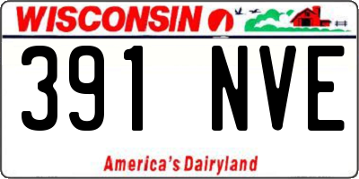 WI license plate 391NVE