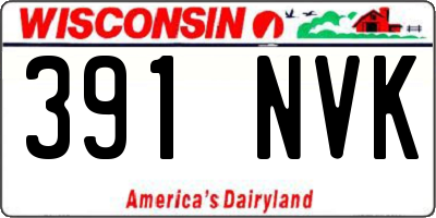 WI license plate 391NVK