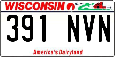 WI license plate 391NVN