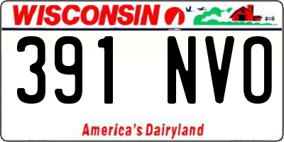 WI license plate 391NVO
