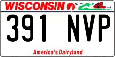 WI license plate 391NVP