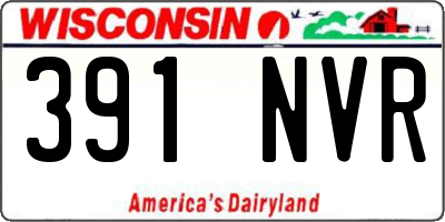 WI license plate 391NVR