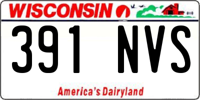 WI license plate 391NVS