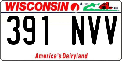 WI license plate 391NVV