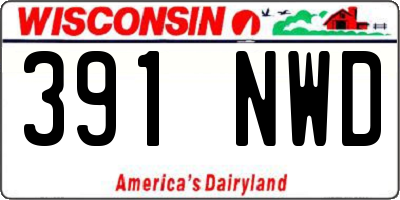 WI license plate 391NWD