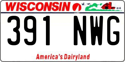 WI license plate 391NWG