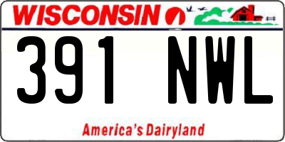 WI license plate 391NWL