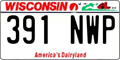 WI license plate 391NWP