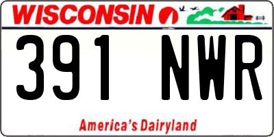 WI license plate 391NWR