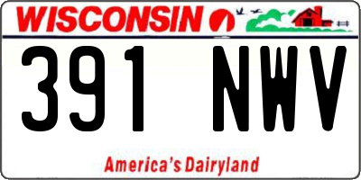 WI license plate 391NWV