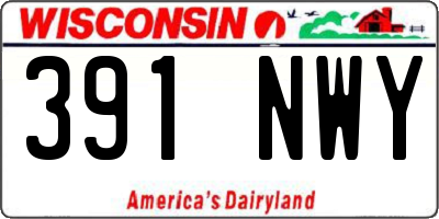 WI license plate 391NWY