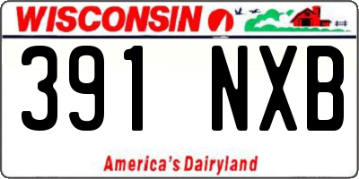 WI license plate 391NXB