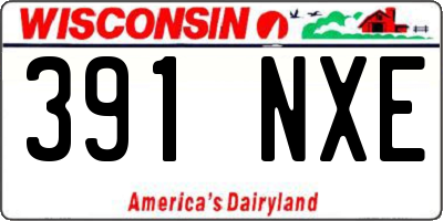 WI license plate 391NXE