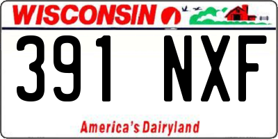 WI license plate 391NXF