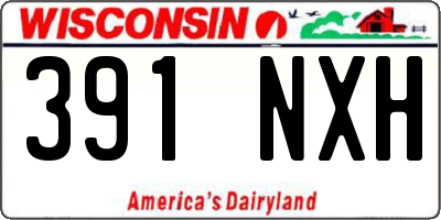 WI license plate 391NXH
