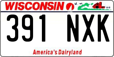 WI license plate 391NXK