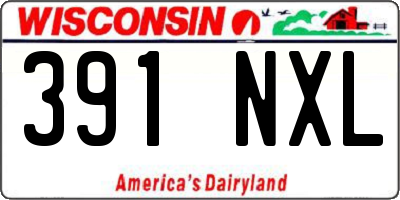 WI license plate 391NXL