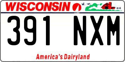 WI license plate 391NXM