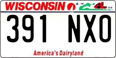 WI license plate 391NXO