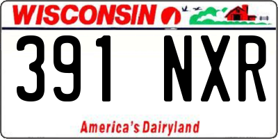 WI license plate 391NXR