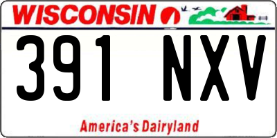 WI license plate 391NXV