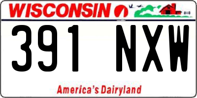 WI license plate 391NXW