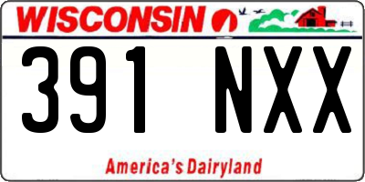 WI license plate 391NXX