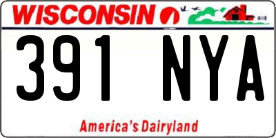 WI license plate 391NYA