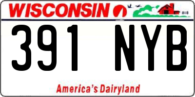 WI license plate 391NYB
