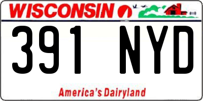 WI license plate 391NYD
