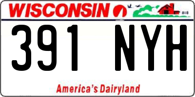 WI license plate 391NYH
