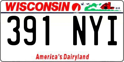 WI license plate 391NYI