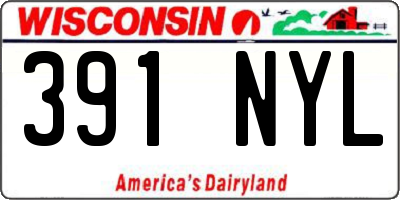 WI license plate 391NYL