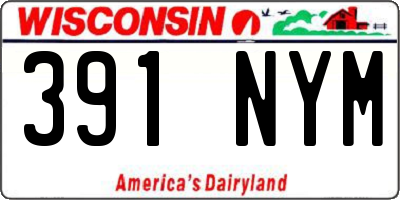 WI license plate 391NYM