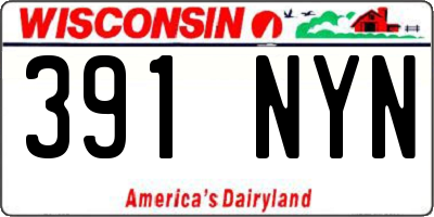 WI license plate 391NYN