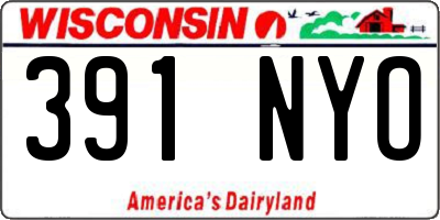 WI license plate 391NYO