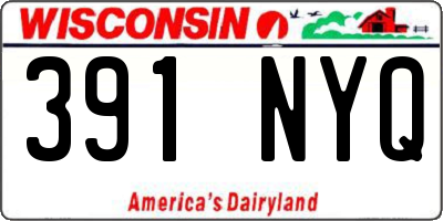 WI license plate 391NYQ