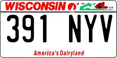 WI license plate 391NYV