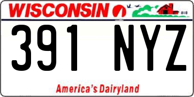 WI license plate 391NYZ