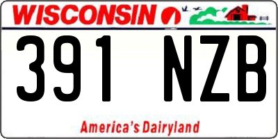 WI license plate 391NZB